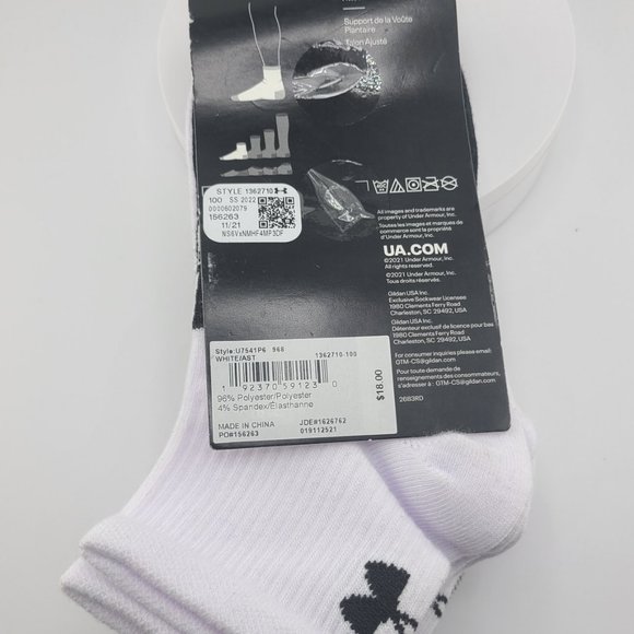 Under Armour Boys' Essential Quarter Socks - 6 Pack - Picture 3 of 4